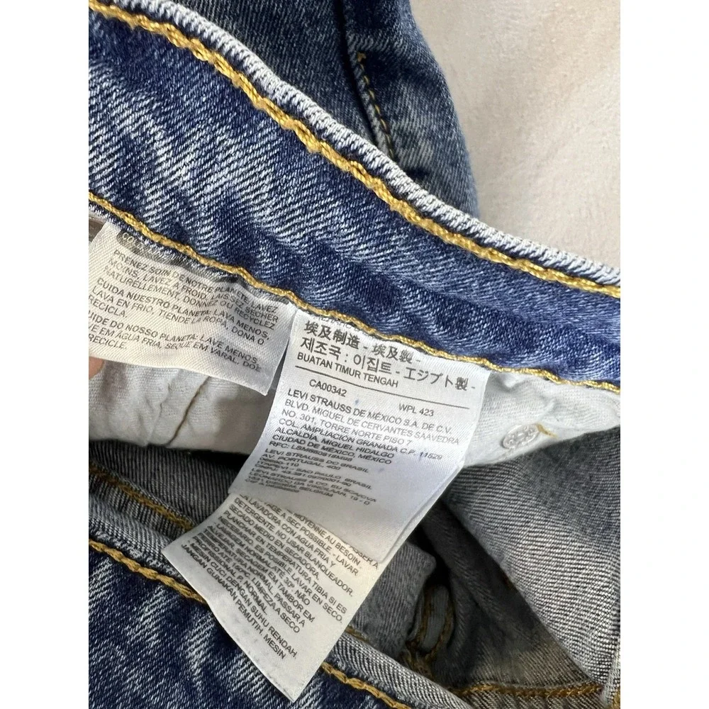 Levis 505 Regular Fit Jeans Mens 31x32 Med Wash Blue Denim Straight Leg